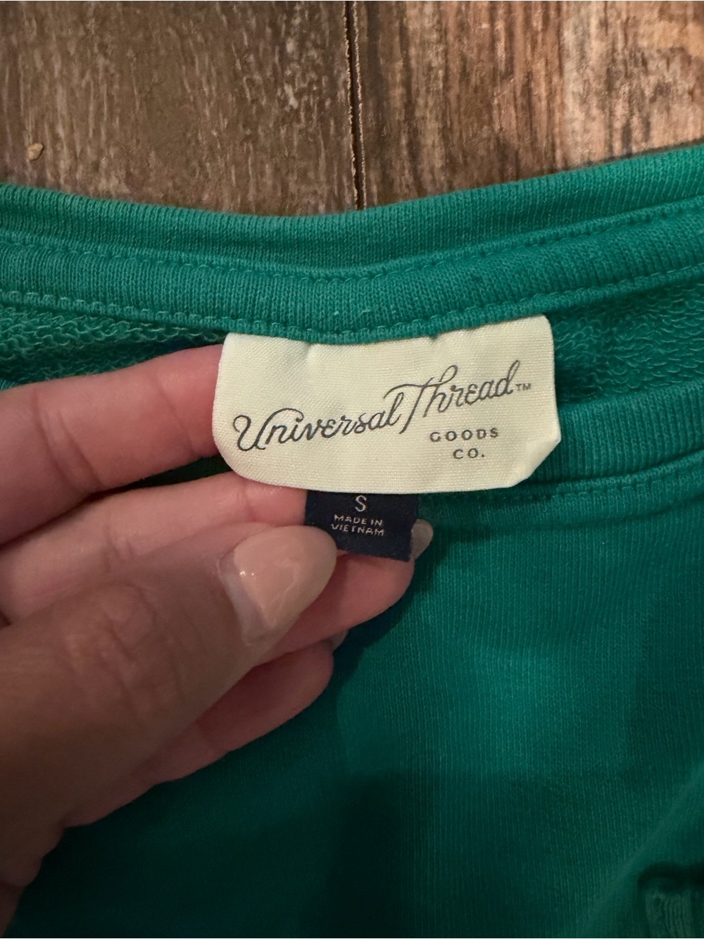 🌺Universal Thread Teal Women's Crewneck Sweatshirt with Chest Pocket - Picture 2 of 2